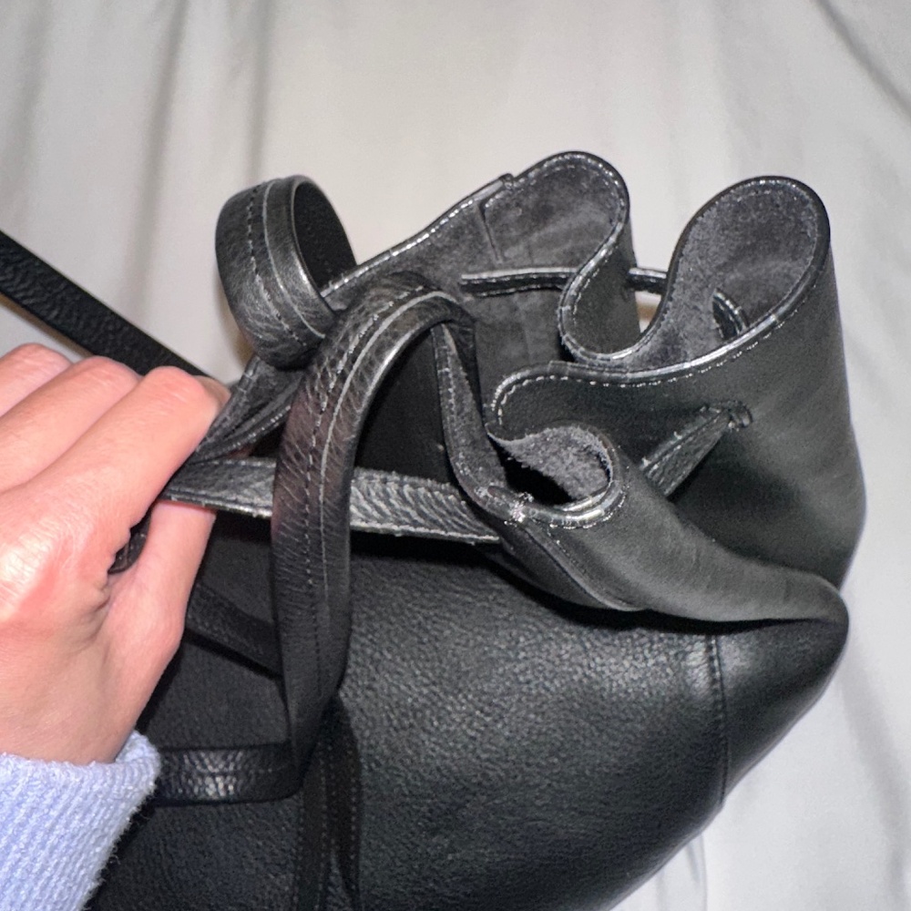 CELINE Soft Grained Calfskin Small Belt Cabas Phantom Black